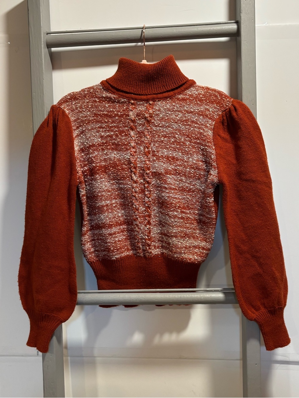 SM Vintage Turtleneck, Cable knit, retro sweater, boho, hippie, 70’s Free spirit